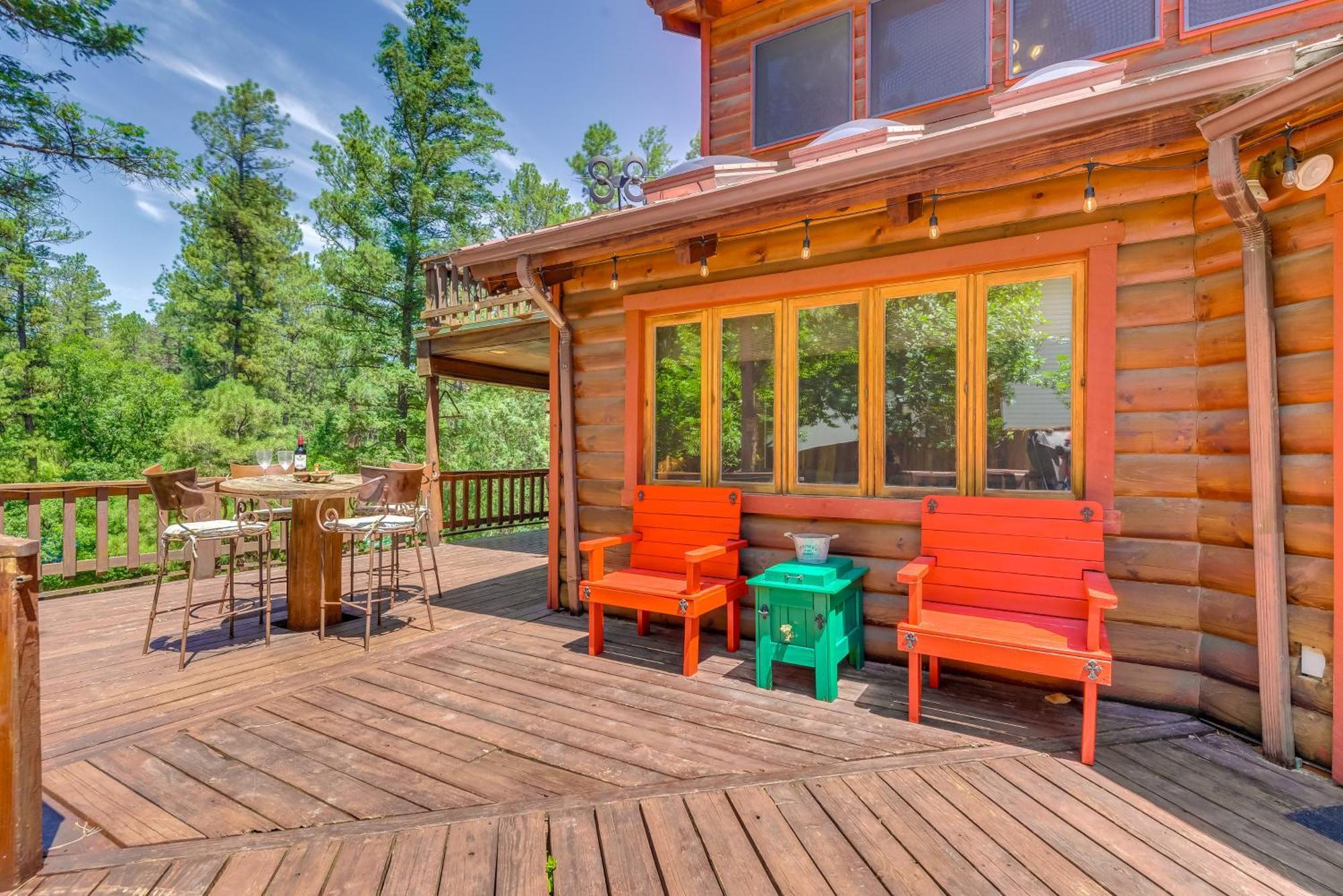 Unique Bear Country Cabin In Ruidoso With Hot Tub! Extérieur photo
