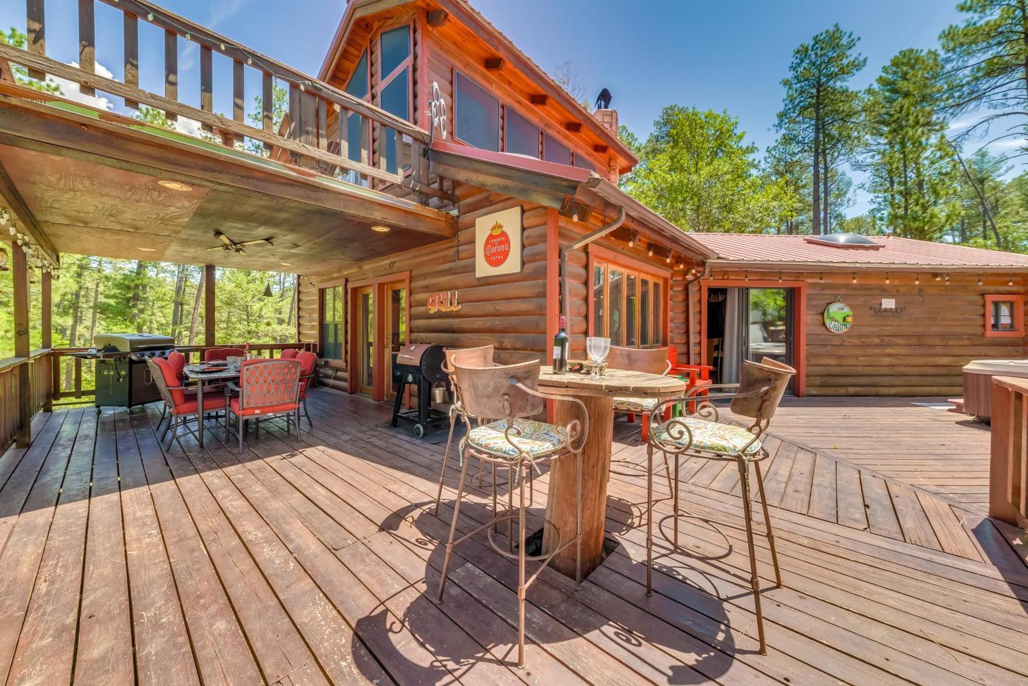 Unique Bear Country Cabin In Ruidoso With Hot Tub! Extérieur photo
